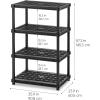 imageIRIS USA 5Shelf Heavy Duty Deep Plastic Storage Shelves 750lb Capacity 75quot H x 36quot W x 24quot D Large Modular Shelving Unit Storage Organizer for Garage Home ampamp Bathroom Rack  Black4Tier