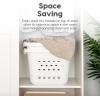 imageIRIS USA Laundry Basket Hamper Bag 4Pack Compact Aesthetic Plastic 30L  1 Bushel Dirty Clothes Sorter Bin Organizer for Blankets Bathroom Dorm Bedroom with Ventilation Holes Carry Handles White