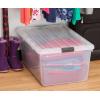 imageIRIS USA 132 Qt Stackable Plastic Storage Bins with Lids 1 Pack  BPAFree SeeThrough Organizing Solution Latches Durable Nestable Containers Secure Pull Handle Made in USA  ClearClear