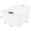 imageIRIS USA 132 Qt Stackable Plastic Storage Bins with Lids 1 Pack  BPAFree SeeThrough Organizing Solution Latches Durable Nestable Containers Secure Pull Handle Made in USA  ClearClear