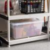 imageIRIS USA 132 Qt Stackable Plastic Storage Bins with Lids 1 Pack  BPAFree SeeThrough Organizing Solution Latches Durable Nestable Containers Secure Pull Handle Made in USA  ClearClear