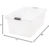 imageIRIS USA 132 Qt Stackable Plastic Storage Bins with Lids 1 Pack  BPAFree SeeThrough Organizing Solution Latches Durable Nestable Containers Secure Pull Handle Made in USA  ClearClear