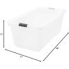 imageIRIS USA 132 Qt Stackable Plastic Storage Bins with Lids 1 Pack  BPAFree SeeThrough Organizing Solution Latches Durable Nestable Containers Secure Pull Handle Made in USA  ClearClear