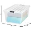 imageIRIS USA 132 Qt Stackable Plastic Storage Bins with Lids 1 Pack  BPAFree SeeThrough Organizing Solution Latches Durable Nestable Containers Secure Pull Handle Made in USA  ClearClear