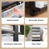 imageIRIS USA Plastic Drawer Storage Organizer Rolling Cart with Wheels Casters 4Drawers for Art Craft Supplies Bathroom Dorm Bedroom Laundry Room Wide BlackBlack