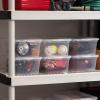 imageIRIS USA 6Pack Storage Bins with Lids 6 Quart Shoe Boxes Clear Stackable Containers Organize Shoes Closet Shelves Classroom Organization Teacher Tools Game Storage  BPAFree Plastic6 Qt  6 Pack