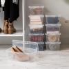 imageIRIS USA 6Pack Storage Bins with Lids 6 Quart Shoe Boxes Clear Stackable Containers Organize Shoes Closet Shelves Classroom Organization Teacher Tools Game Storage  BPAFree Plastic6 Qt  6 Pack