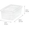 imageIRIS USA 6Pack Storage Bins with Lids 6 Quart Shoe Boxes Clear Stackable Containers Organize Shoes Closet Shelves Classroom Organization Teacher Tools Game Storage  BPAFree Plastic6 Qt  6 Pack