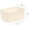 imageIRIS USA 7 Qt Plastic Basket Storage Bins with Lids Small 4Pack Stackable Lidded Storage Organizer Bins for Kitchen Bathroom and Bedroom PearlOff White
