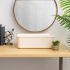 imageIRIS USA 7 Qt Plastic Basket Storage Bins with Lids Small 4Pack Stackable Lidded Storage Organizer Bins for Kitchen Bathroom and Bedroom PearlOff White