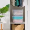 imageIRIS USA 7 Qt Plastic Basket Storage Bins with Lids Small 4Pack Stackable Lidded Storage Organizer Bins for Kitchen Bathroom and Bedroom PearlPearl