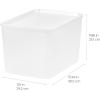 imageIRIS USA 7 Qt Plastic Basket Storage Bins with Lids Small 4Pack Stackable Lidded Storage Organizer Bins for Kitchen Bathroom and Bedroom PearlPearl
