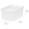 imageIRIS USA 7 Qt Plastic Basket Storage Bins with Lids Small 4Pack Stackable Lidded Storage Organizer Bins for Kitchen Bathroom and Bedroom PearlPearl