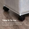 imageIRIS USA Airtight Dog Food Storage Container 25 lbs Removable Wheels for Dog Cat Bird and Other Pets Food Storage Bin Keep Fresh Made in USA ClearDark GrayPearlBlack