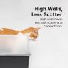 imageIRIS USA Cat Litter Box with High Walls and Handles Made with Flexible Plastic Sage GreenBlack