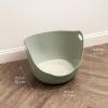 imageIRIS USA Cat Litter Box with High Walls and Handles Made with Flexible Plastic Sage GreenSage Green