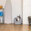 imageIRIS USA Cat Litter Box with High Walls and Handles Made with Flexible Plastic Sage GreenSilver