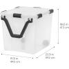 imageIRIS USA 106 Quart WEATHERPRO Wheeled Plastic Storage Bin Tote Organizing Container with Durable Lid and Seal and Secure Latching Buckles ClearBlack 3 PackClear