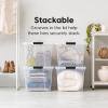 imageIRIS USA 2Pack Storage Bins with Lids 72 Quart Made in USA Stackable SeeThrough Organizing Solution Latches Durable Nestable Containers Secure Pull Handle BPAFree Plastic72 Qt  6 Pack