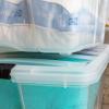 imageIRIS USA 2Pack Storage Bins with Lids 72 Quart Made in USA Stackable SeeThrough Organizing Solution Latches Durable Nestable Containers Secure Pull Handle BPAFree Plastic94 Qt  4 Pack