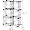 imageIRIS USA 6Cube Modular Wire Cube Storage Organizer Adjustable ampamp Expandable Metal Shelving for Closet Bathroom ampamp Home Storage Stackable Wire Grid 60 lb Capacity BlackCube  6 Pack
