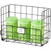 imageIRIS USA 6Cube Modular Wire Cube Storage Organizer Adjustable ampamp Expandable Metal Shelving for Closet Bathroom ampamp Home Storage Stackable Wire Grid 60 lb Capacity BlackHanging Basket  3 Pack