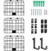 imageIRIS USA 6Cube Modular Wire Cube Storage Organizer Adjustable ampamp Expandable Metal Shelving for Closet Bathroom ampamp Home Storage Stackable Wire Grid 60 lb Capacity BlackHanging Basket  3 Pack