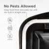 imageIRIS USA Dog Food Storage Container 50 lbs with Removable Rolling Wheels ampamp Included Scoop for Dog Cat Bird and Other Pets Food Storage Bin Keep Fresh Made in USA ClearDark GrayBlack