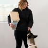 imageIRIS USA Dog Food Storage Container Airtight Lid 2Cup Scoop Up to 13 Pounds Pet Food Storage Versatile Pet Food Bin Treats BPA Free Dark GrayClearAlmond