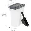 imageIRIS USA Dog Food Storage Container Airtight Lid 2Cup Scoop Up to 13 Pounds Pet Food Storage Versatile Pet Food Bin Treats BPA Free Dark GrayClearDark Gray