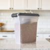 imageIRIS USA Dog Food Storage Container Airtight Lid 2Cup Scoop Up to 13 Pounds Pet Food Storage Versatile Pet Food Bin Treats BPA Free Dark GrayClearDark Gray