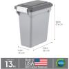 imageIRIS USA Dog Food Storage Container Airtight Lid 2Cup Scoop Up to 13 Pounds Pet Food Storage Versatile Pet Food Bin Treats BPA Free Dark GrayGrayDark Gray