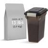 imageIRIS USA Dog Food Storage Container Airtight Lid 2Cup Scoop Up to 13 Pounds Pet Food Storage Versatile Pet Food Bin Treats BPA Free Dark GraySmokeBlack