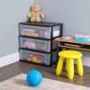 imageIRIS USA Wide 3 Drawer Plastic Storage Chests 2 Pack