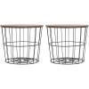 imageIRIS USA 6Cube Modular Wire Cube Storage Organizer Adjustable ampamp Expandable Metal Shelving for Closet Bathroom ampamp Home Storage Stackable Wire Grid 60 lb Capacity BlackRound  2 Pack