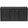 imageIRIS OHYAMA USA 3Tier Closed Cubby Storage Shelf with Doors Small Storage Bookshelf Cabinet with Closed Privacy Door Shelves with Magnetic Closures BlackBlack