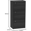 imageIRIS OHYAMA USA 3Tier Closed Cubby Storage Shelf with Doors Small Storage Bookshelf Cabinet with Closed Privacy Door Shelves with Magnetic Closures BlackBlack