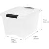 imageIRIS USA 19 Qt Stackable Plastic Storage Bins with Lids 6 Pack  BPAFree Made in USA  Discreet Organizing Solution Latches Durable Nestable Containers Secure Pull Handle  Pearl19 Qt  6 Pack