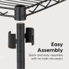 imageIRIS USA 4Tier Shelves 48quotL x 18quotW x 73quotH Up to 1200 lb Adjustable Garage Shelving Heavy Duty Metal Storage Shelves Wire Rack Removable Locking Wheel Shed Office Kitchen Garage Organizer Shelf3Tier