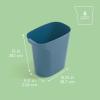 imageIRIS USA 6 Gallon  24 Quart Trash Garbage Cans Plastic Wastebasket Set 3Pack for Home Office Kitchen Bedroom Bathroom with Handles Made with Recycled Materials Eco Friendly Sustainable NavyEcoFriendly Navy