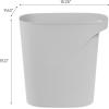 imageIRIS USA 6 Gallon  24 Quart Trash Garbage Cans Plastic Wastebasket Set 3Pack for Home Office Kitchen Bedroom Bathroom with Handles Made with Recycled Materials Eco Friendly Sustainable NavyGray