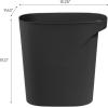 imageIRIS USA 6 Gallon  24 Quart Trash Garbage Cans Plastic Wastebasket Set 3Pack for Home Office Kitchen Bedroom Bathroom with Handles Made with Recycled Materials Eco Friendly Sustainable NavyBlack