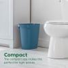 imageIRIS USA 6 Gallon  24 Quart Trash Garbage Cans Plastic Wastebasket Set 3Pack for Home Office Kitchen Bedroom Bathroom with Handles Made with Recycled Materials Eco Friendly Sustainable NavyEcoFriendly Navy