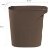 imageIRIS USA 6 Gallon  24 Quart Trash Garbage Cans Plastic Wastebasket Set 3Pack for Home Office Kitchen Bedroom Bathroom with Handles Made with Recycled Materials Eco Friendly Sustainable NavyBrown