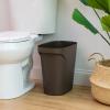 imageIRIS USA 6 Gallon  24 Quart Trash Garbage Cans Plastic Wastebasket Set 3Pack for Home Office Kitchen Bedroom Bathroom with Handles Made with Recycled Materials Eco Friendly Sustainable NavyBrown