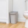 imageIRIS USA 6 Gallon  24 Quart Trash Garbage Cans Plastic Wastebasket Set 3Pack for Home Office Kitchen Bedroom Bathroom with Handles Made with Recycled Materials Eco Friendly Sustainable NavyGray