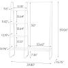 imageIRIS USA Clothes Rack for Hanging Clothes with Bottom Wood Shelf Freestanding Clothing Rack Easy to Assemble Garment Rack Metal Sturdy Design Multipurpose Small Space Storage Solution WhiteWhite