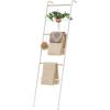 imageIRIS USA Clothes Rack for Hanging Clothes with Bottom Wood Shelf Freestanding Clothing Rack Easy to Assemble Garment Rack Metal Sturdy Design Multipurpose Small Space Storage Solution WhiteWhite