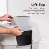 imageIRIS USA Corner Cat Litter Box Enclosed with Scoop  Privacy and Easy Access for Cleaning Odor Defensive Hooded Litter Tray Sturdy Stain Resisting Plastic Fits in Most Corners GrayGray