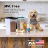 imageIRIS USA Dog Food Storage Container 2 Pack Up to 30 lbs Each Airtight Seal for Freshness Wheels for Rolling Easy One Hand Opening Made in USA BPA Free ClearBlack10 lbs  2 Pack
